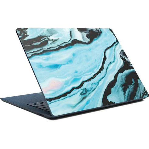Aqua Blue Marble Ink Surface Laptop Skin